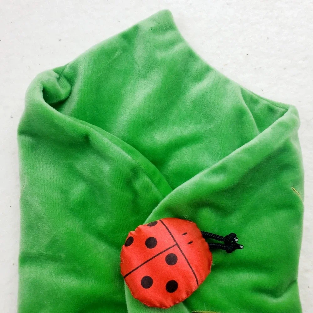 Disney Parks Baby Stuffed Animal Plush Toy Leaf Wrap Blanket ONLY Ladybug